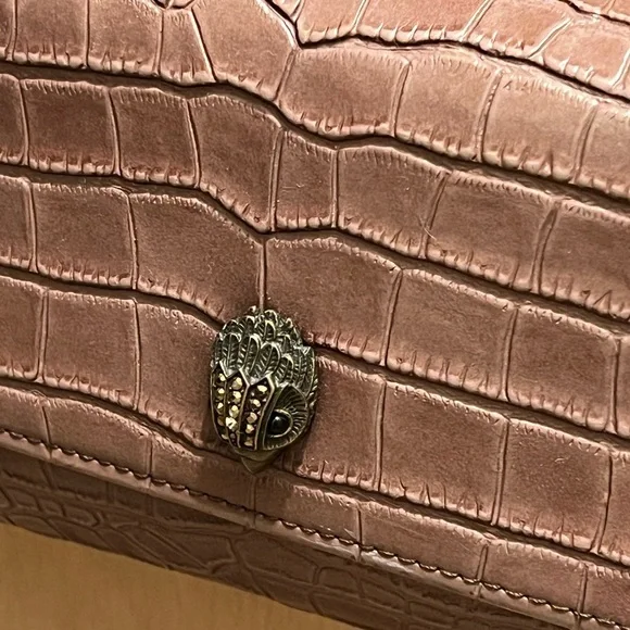 Kurt Geiger London Elegant Crocodile Pattern Brown Wallet on Chain, O/S - Picture 2 of 6
